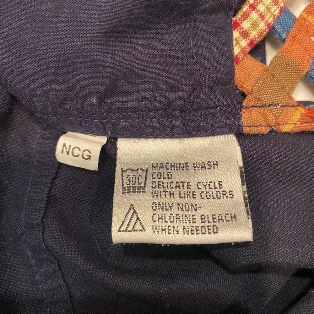 Casey & Max Navy Corduroy Front with Embroidered Fall / Autumn/ Scarecrow Boho - Picture 10 of 13